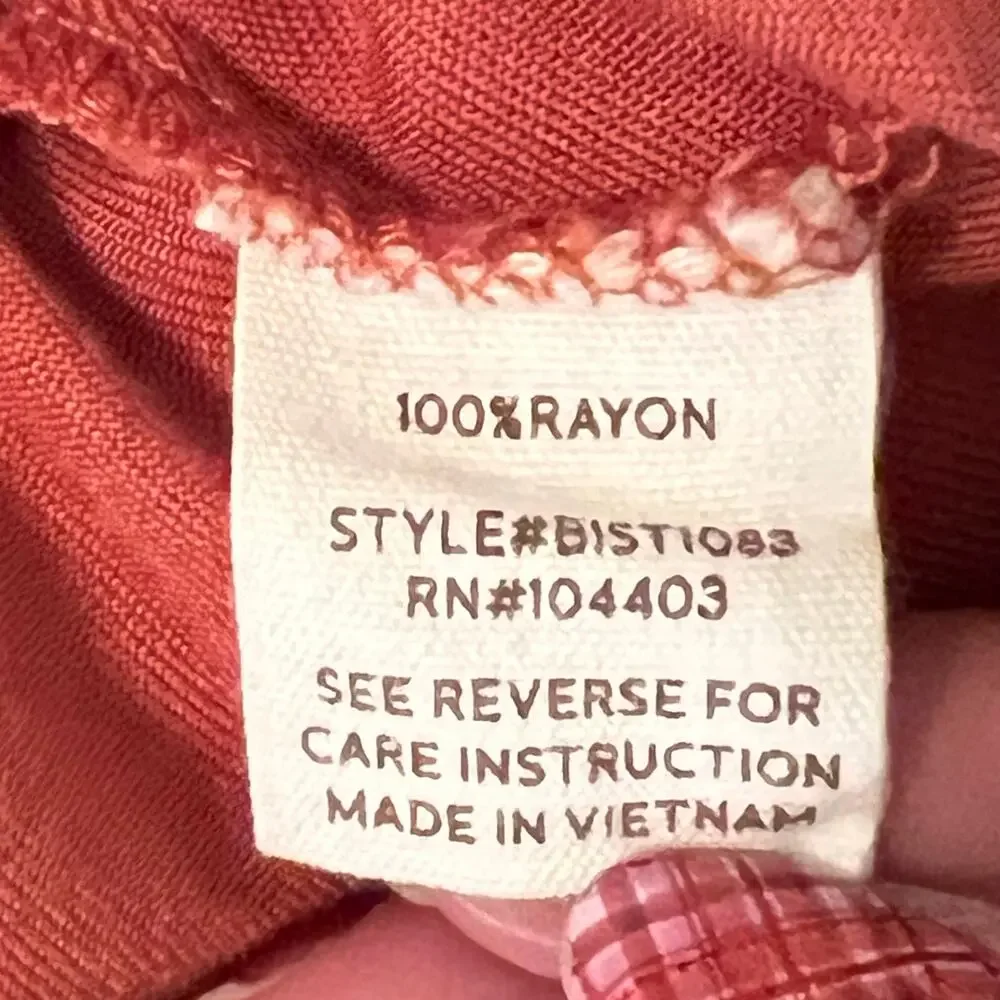 Blu Pepper polka dot burnt orange babydoll top Size large - Picture 7 of 8